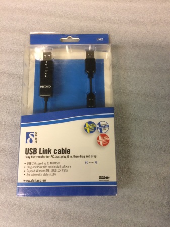 Deltaco USB Link Cable 2.0 Speed up to 480MBps