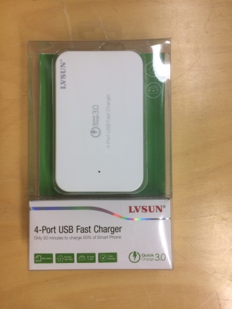 LVSUN USB FAST CHARGER 4-PORT, 58W/10.2A