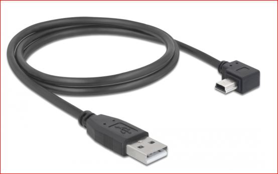 USB 2.0 kaapeli USB - Kulma  - mini b