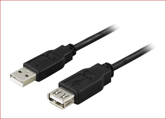 USB 2.0 jatkokaapeli A (uros) - A (naaras), 1.8 m