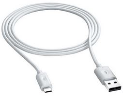USB to Micro USB cable 1m, white